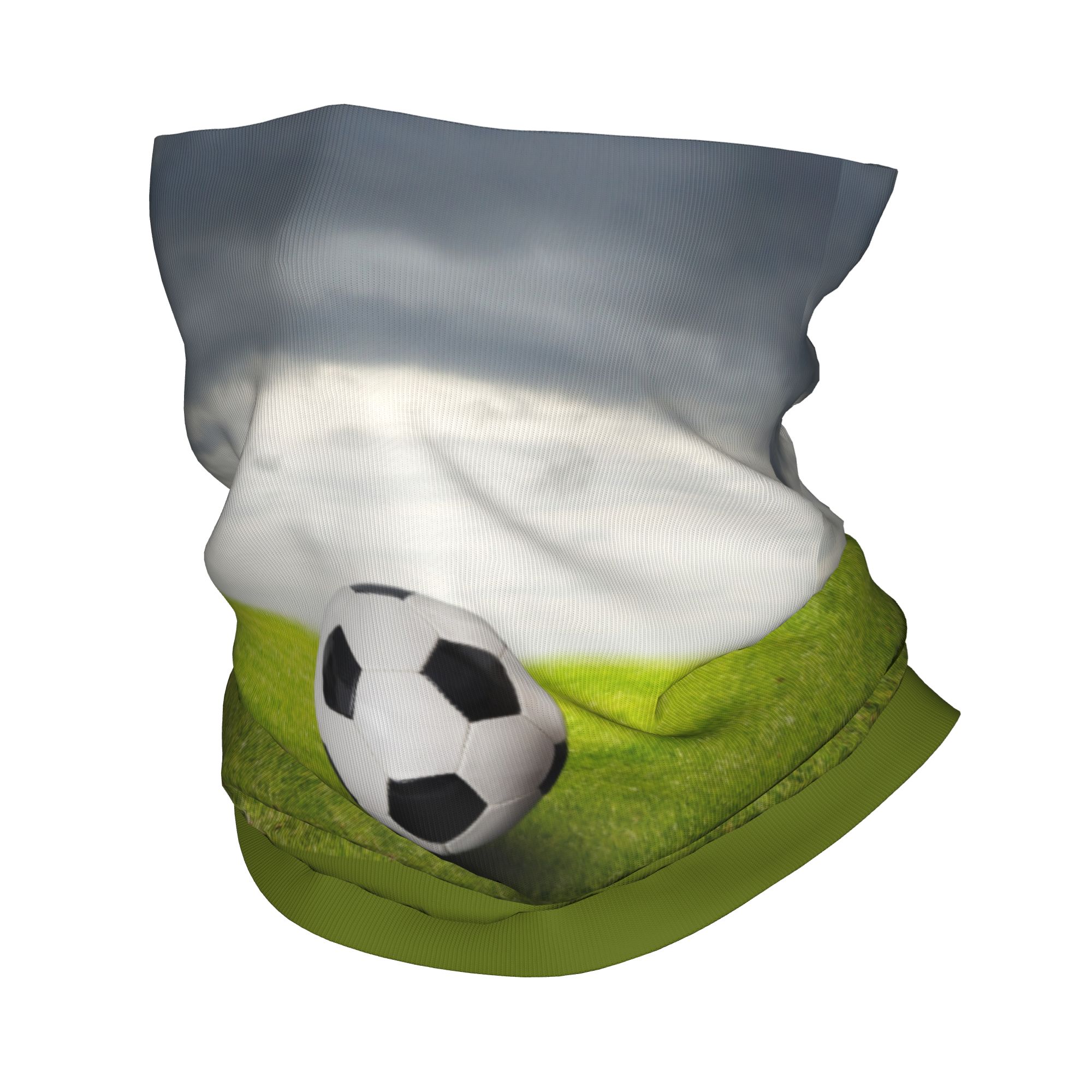 Neck Gaiter Face Cover - Custom Soccer Ball Lies On the