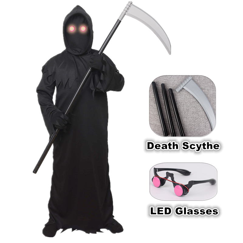 Halloween Grim Reaper Horror C - Black Face Mask Pack 评论和价格
