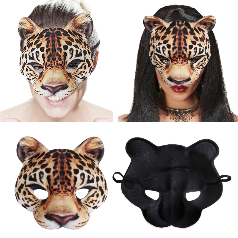 Leopard Mask Party Mask Dress  - Respirator Half Face 评论和价格