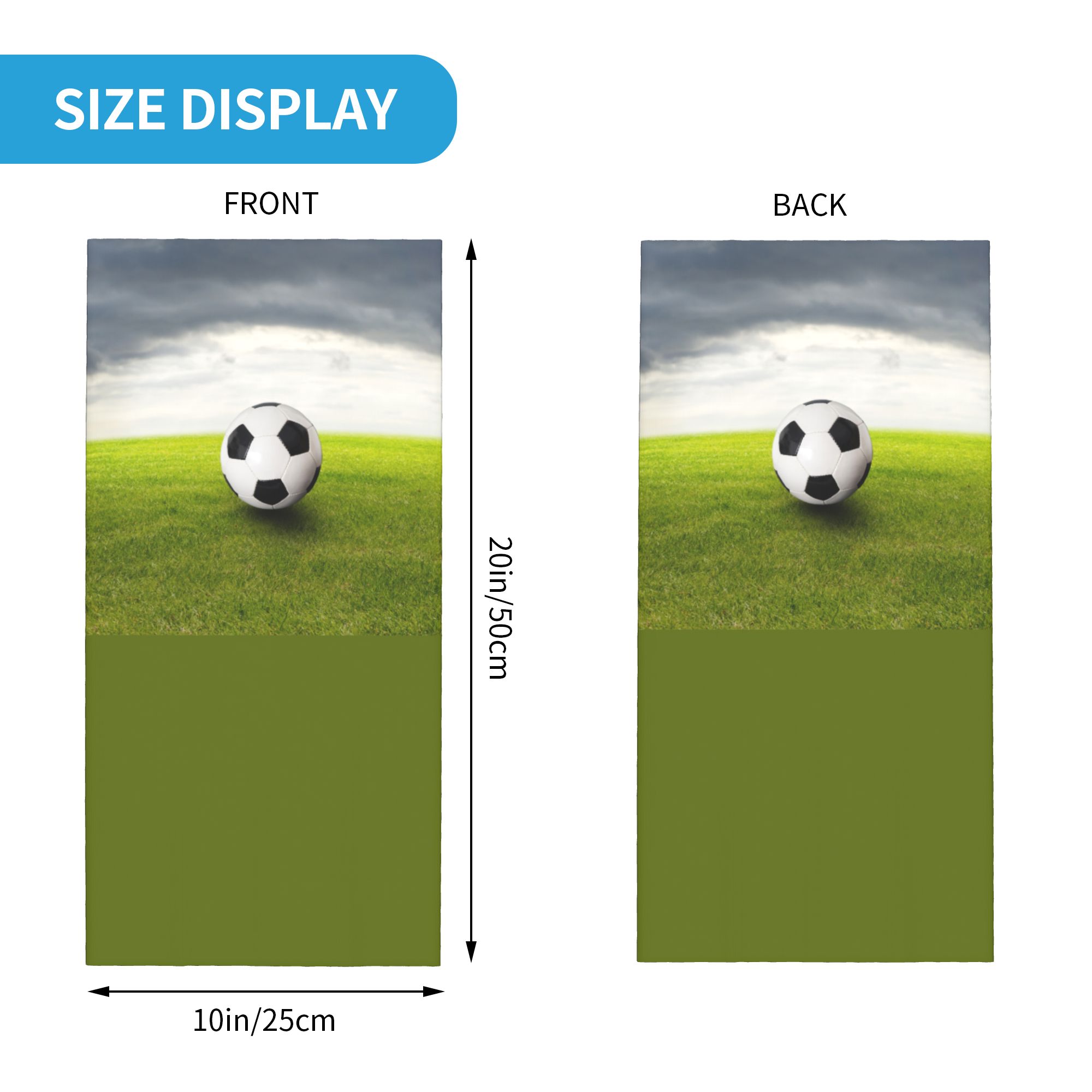 Custom Soccer Ball Lies On the - Neck Gaiter Face Cover 评论和价格